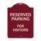 Signmission Designer Series-Reserved Parking For Visitors Burgungy, 24" x 18", BU-1824-9759 A-DES-BU-1824-9759 - alternate 1